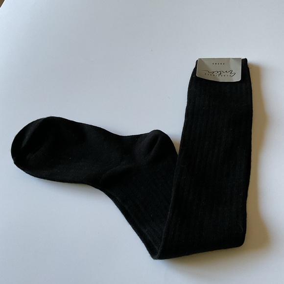 CLASSIQUES ENTIER WOMENS WOOL BLEND KNEE SOCKS BLACK OS NWT - Picture 4 of 8